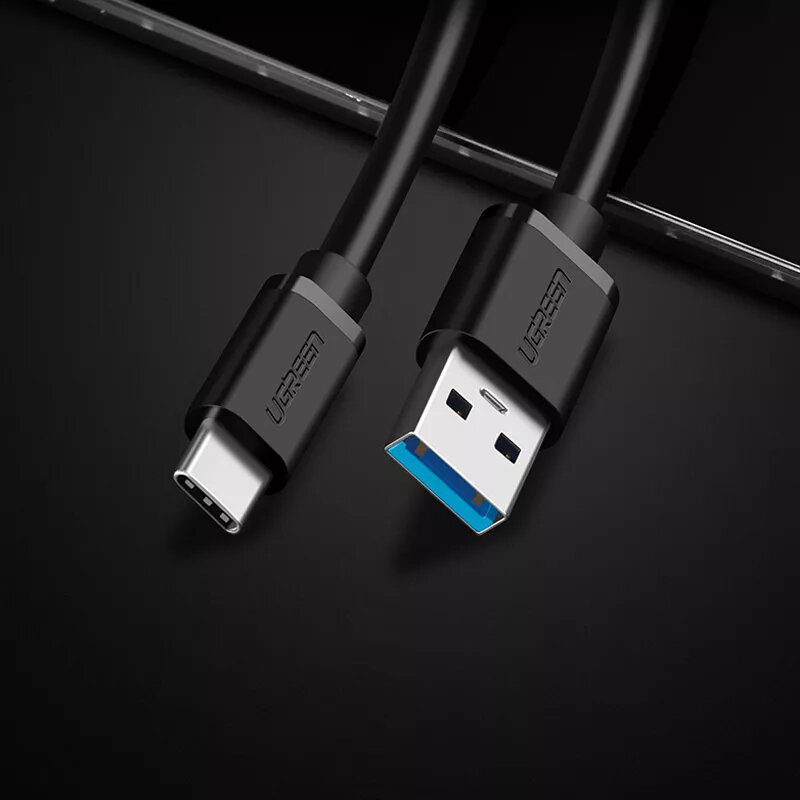 Кабель UGREEN 20882_ USB 3.0 A Male/USB Type-C Male, никелированный, 1м, black - фото №18