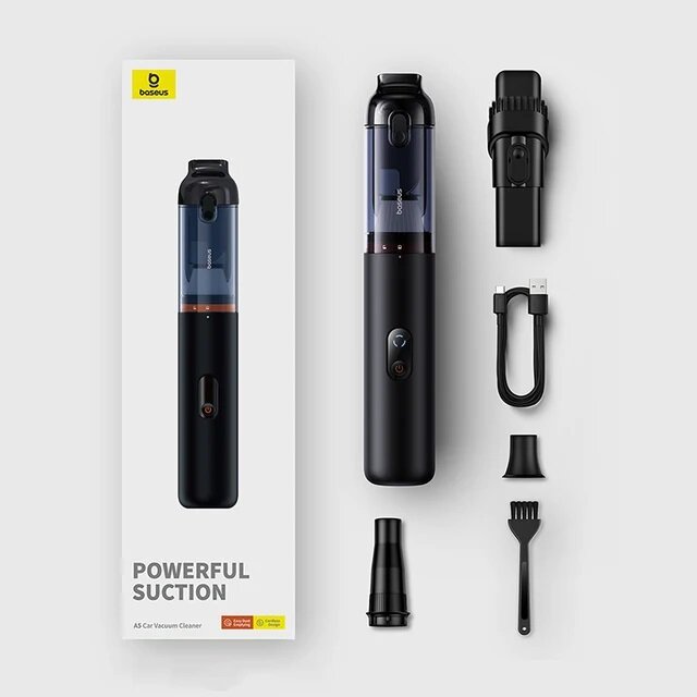 Портативный беспроводной автомобильный пылесос Baseus A5 Car Vacuum Cleaner, с силой всасывания: 16000 PA — фото 8