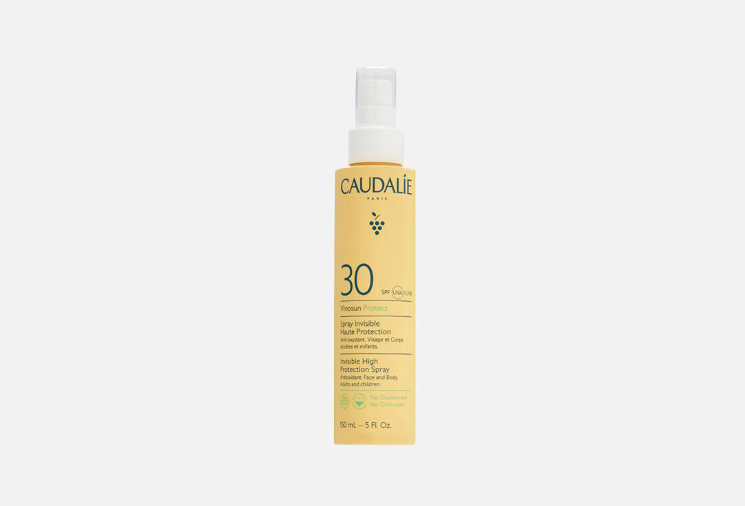 Солнцезащитное молочко-спрей для лица и тела Caudalie, Vinosun High Protection Spray SPF30 150мл