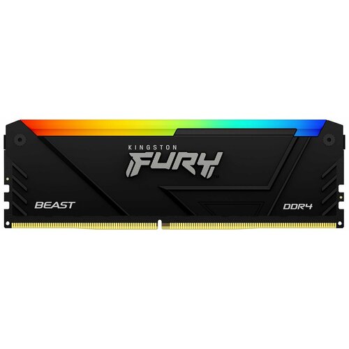 Оперативная память Kingston Fury Beast RGB 32 ГБ DDR4 3200 МГц DIMM CL16 (KF432C16BB2A/32) память ddr4 2x64gb 3200mhz kingston kf432c16bb2ak2 64 fury beast rgb rtl pc4 25600 cl16 dimm 288 pin 1 35в dual rank ret