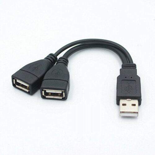 Разветвитель концентратор USB хаб (HUB) на 2 порта USB 2.0 (один порт только для зарядки) длина 15см хаб разветвитель palmexx серый [px hub 006]