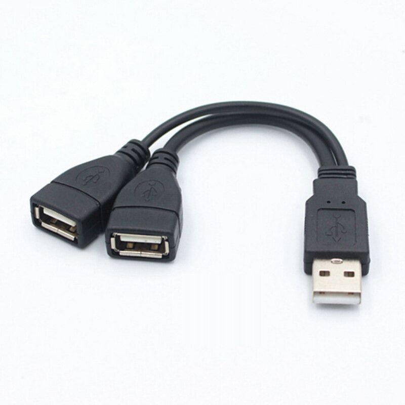 Разветвитель концентратор USB хаб (HUB) на 2 порта USB 2.0 (один порт только для зарядки) длина 15см