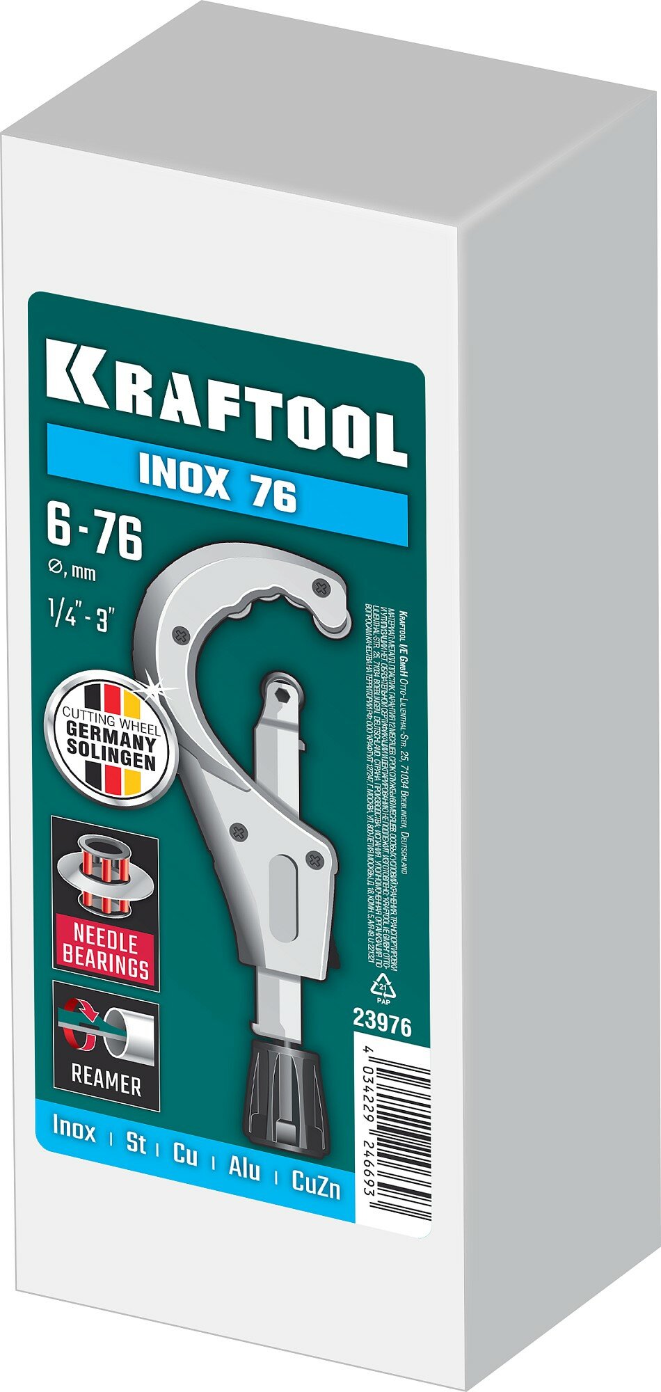 Труборез для нержавеющей стали KRAFTOOL INOX-76 (6-76) 23976