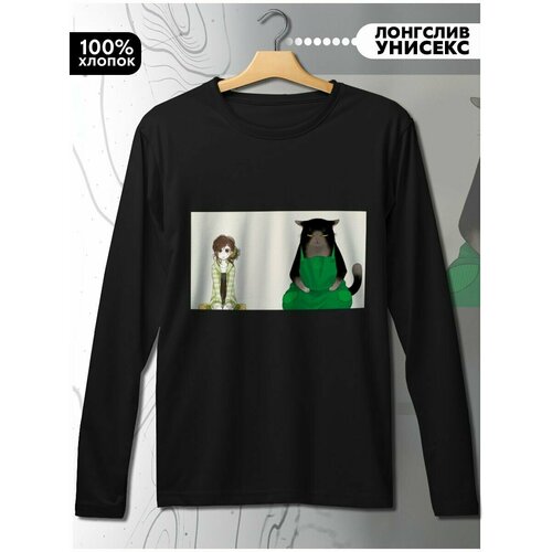 фото Лонгслив hypnotica, размер l, черный