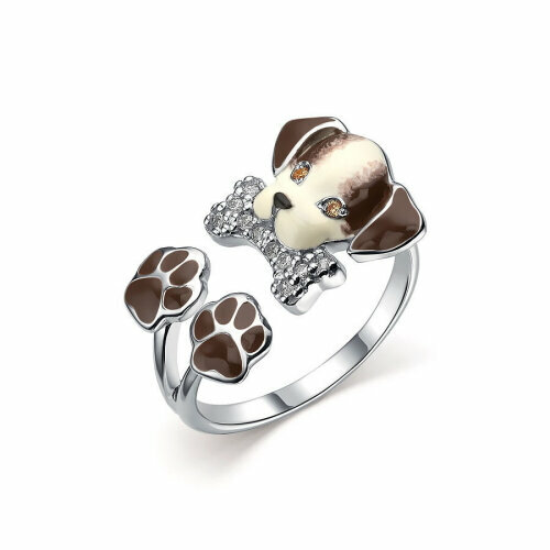 Кольцо Мириада, серебро, 925 проба, фианит, размер 14, белый