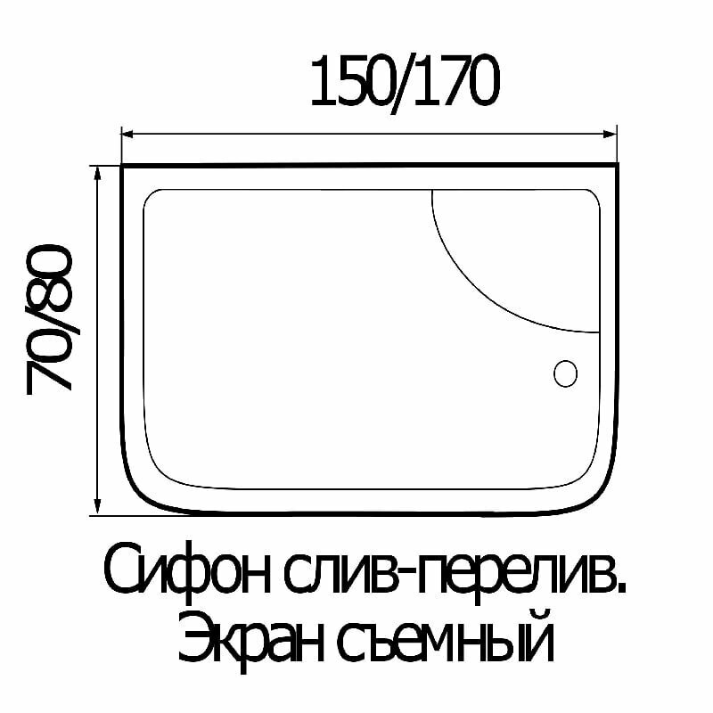 Ванна акриловая River WEMOR 170/80/55 S Белая 170*80*55.