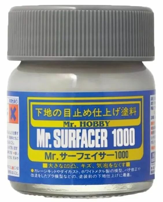 Грунтовка Mr.Hobby Mr.SURFACER 1000 серая 40мл.