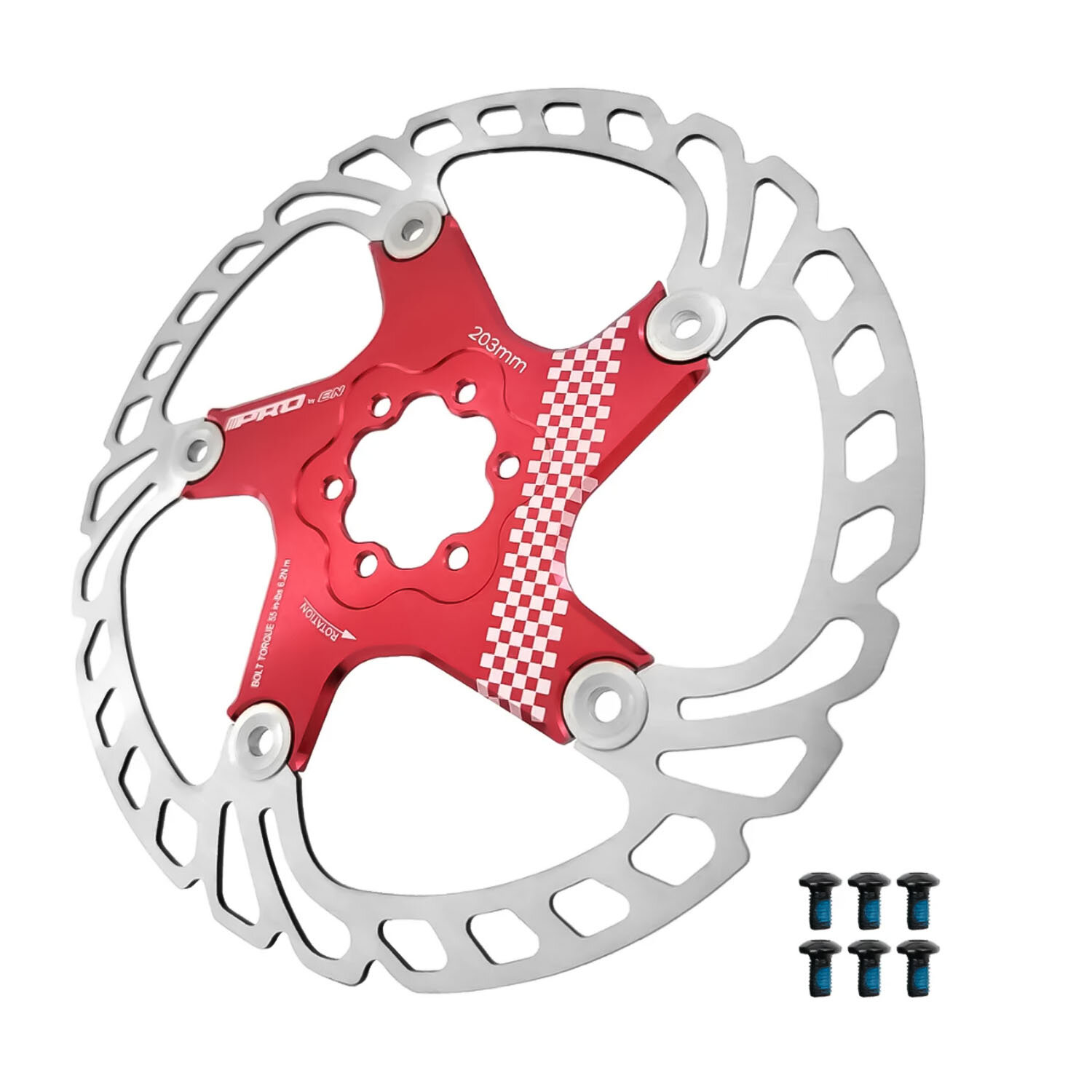 фото Тормозной диск IIIPRO 203 мм с 6 болтами для велосипеда