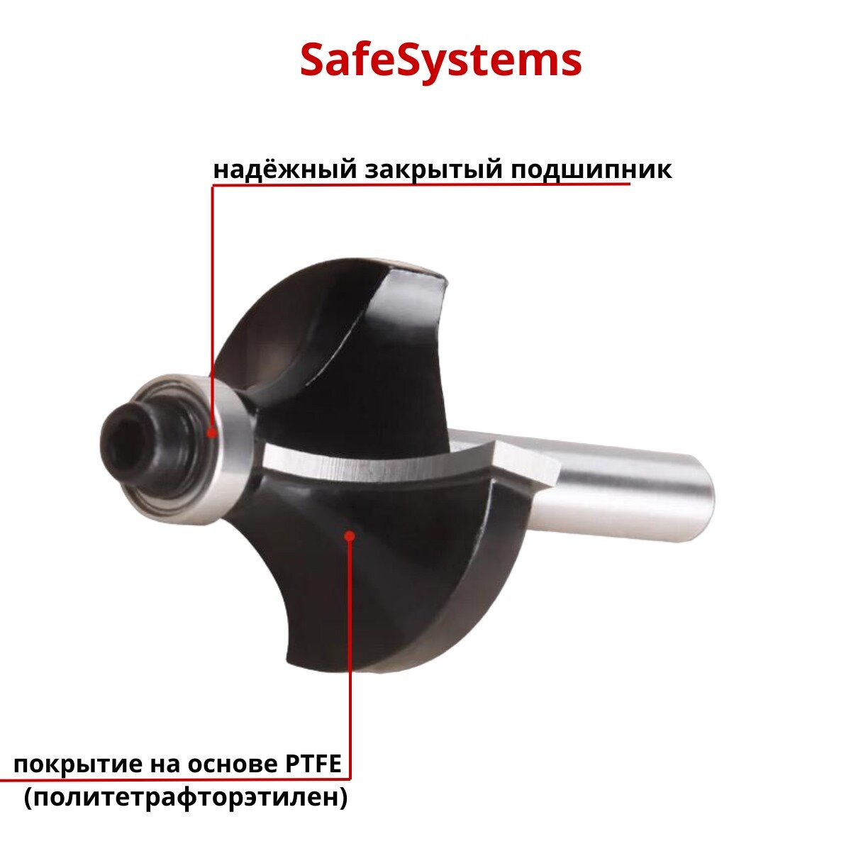 Фрезы по дереву SafeSystems (набор 12 шт) хвостовик 6 мм