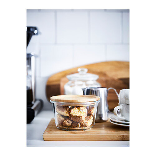 Крышка Ikea 365 +, бамбук, герметичная, круглая, коричневая, диаметр 14см — фото 1