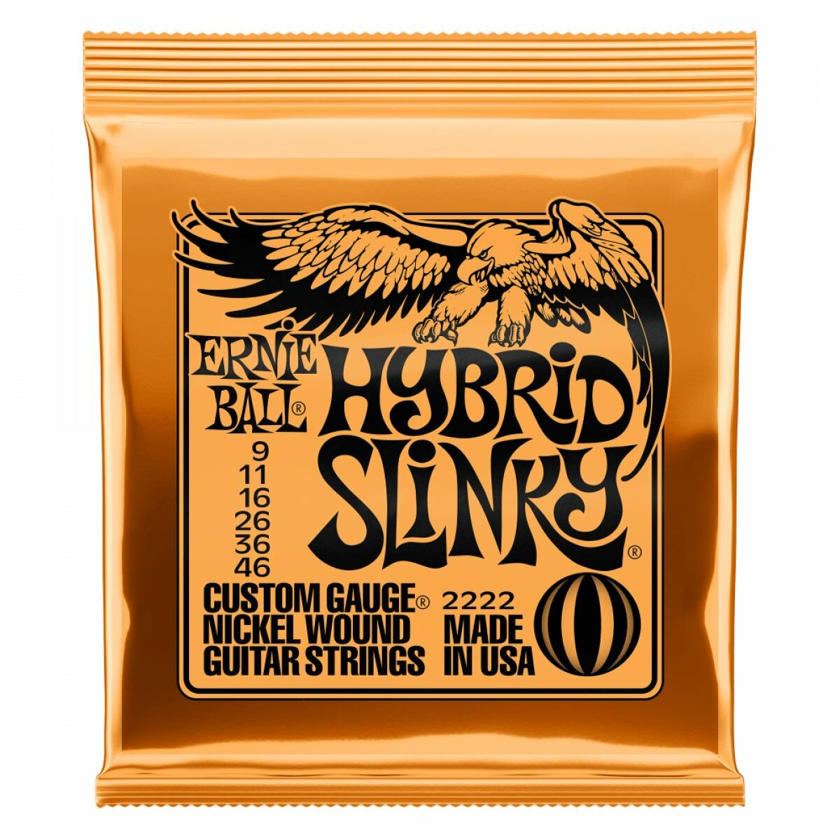 Струны Ernie Ball Hybrid Slinky 9-46 (2222). Оригинальные, США!