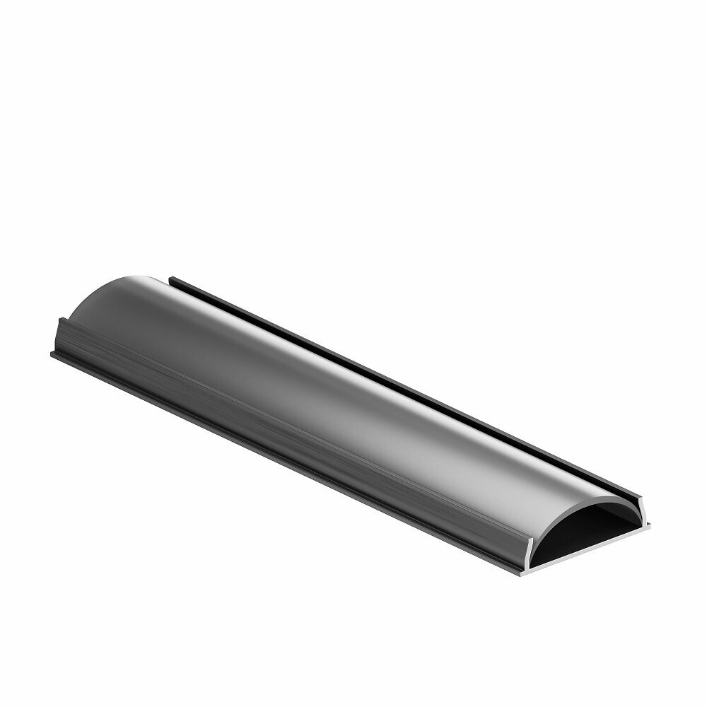 Профиль для диодной ленты Geniled гибкий черный 18х6 мм 2 м (с заглушками)