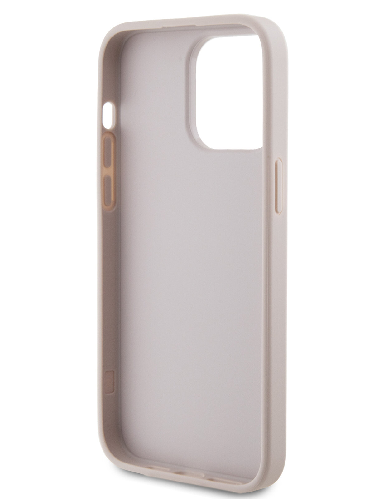 Guess для iPhone 15 Pro Max чехол PU 4G Bottom stripe Metal logo Hard Pink — фото 1