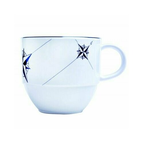 Яхтенная посуда, чайная чашка с блюдцем 