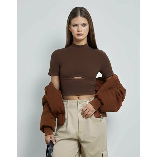 фото Топ gloria jeans, размер xxs (36-38), коричневый
