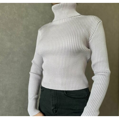 фото Водолазка, размер oversize, лиловый нет бренда