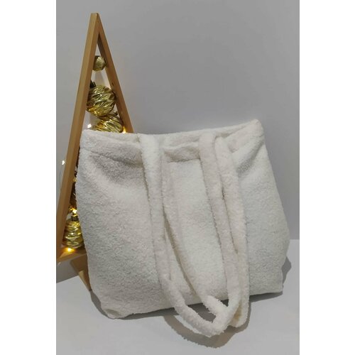 фото Сумка 330, фактура бархатистая, белый fsb1