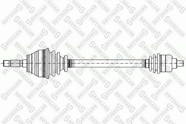 Привод колеса (полуось) правый 758mm рено 1581027SX