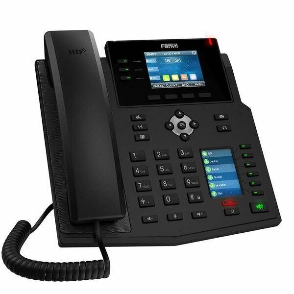 IP-телефон Fanvil X4U, 12 SIP аккаунта, цветной 2,8 дисплей 320x240, конференция на 3 абонента, поддержка POE, EHS.