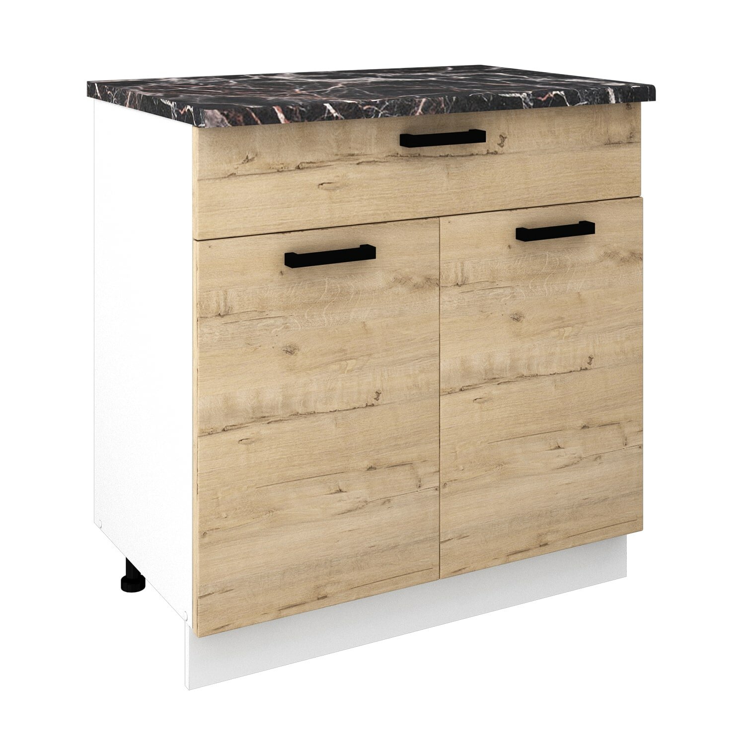 фото Стол разделочный ЭРА Н800-1Я Брауни Белый гладкий/Дуб Вотан ПЭ12799