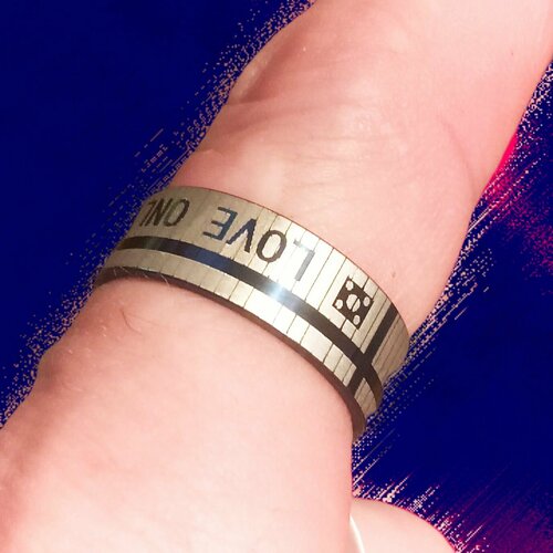 фото Кольцо, размер 19, синий, белый нет бренда