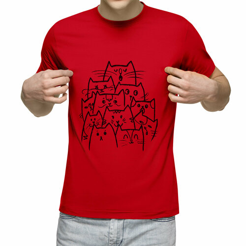Футболка Us Basic, размер L, красный мужская футболка любовь котиков s черный