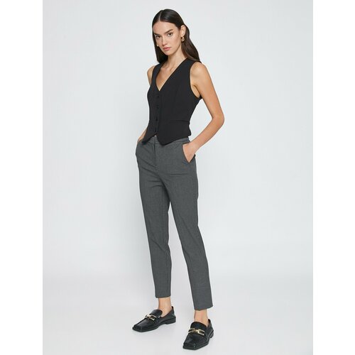 фото Брюки koton, размер 36l, черный, серый