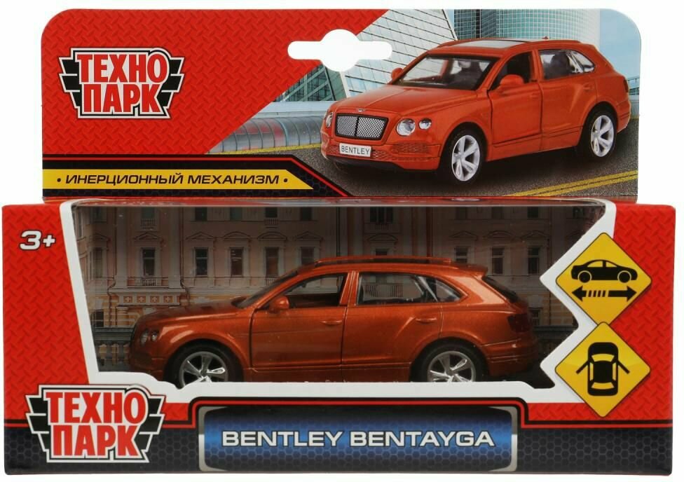 Машинка Технопарк Bentley Bentayga оранжевый - фото №2