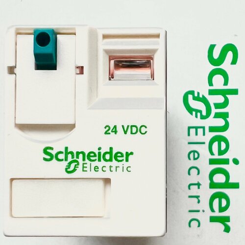 Реле Schneider Electric Zelio Relay RXM4AB1BD с 4 перекидными контактами (4CO) и кнопкой тест с напряжением катушки 24В DC, 1 шт.