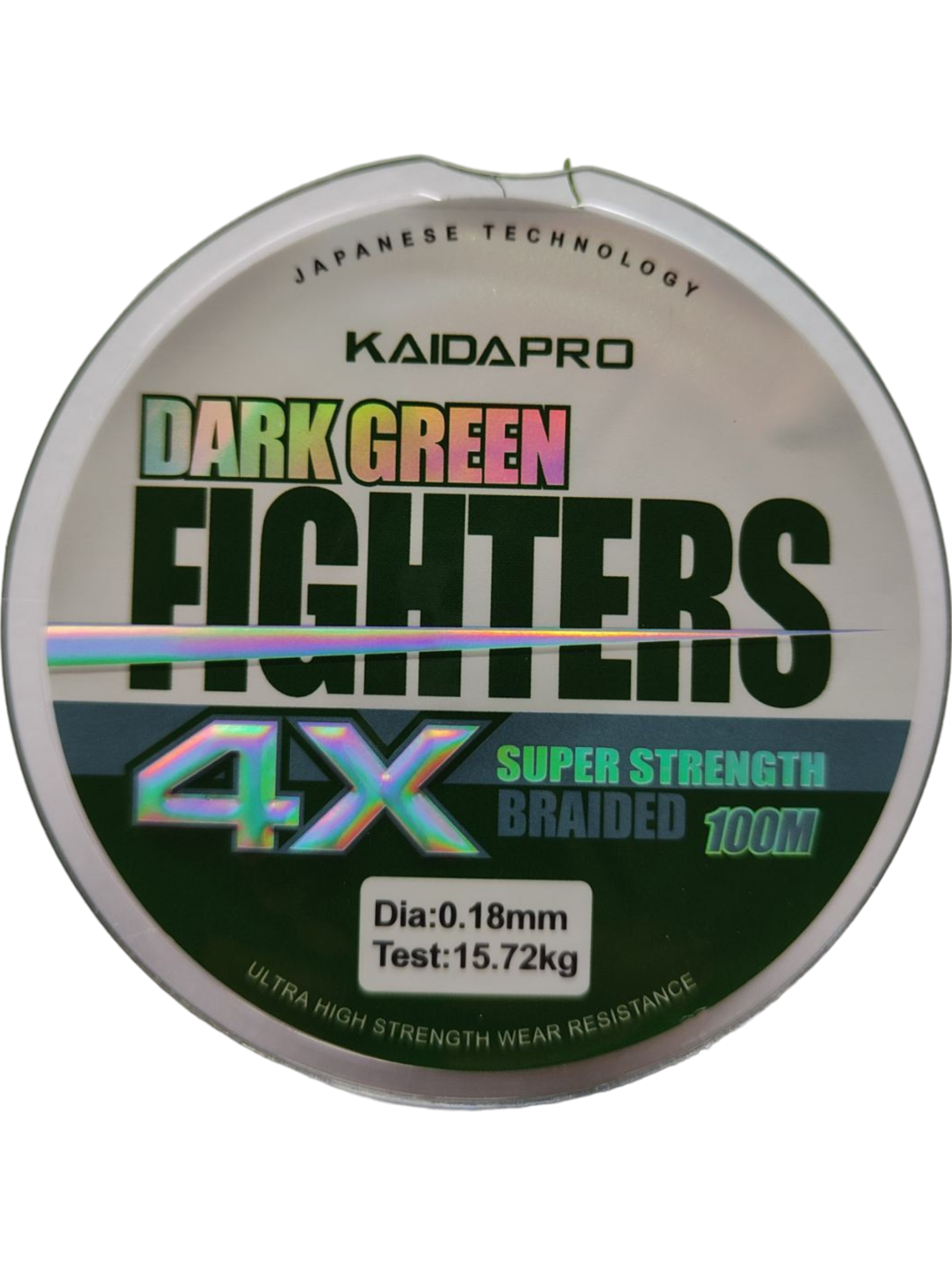 Плетеный шнур FIGHTERS 4X KAIDAPRO dark green 100m 0,18 мм 15,72кг