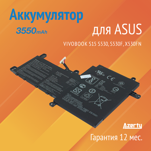 Аккумулятор B31N1729 для Asus VivoBook S15 S530 / S530F / X530FN вентилятор кулер для ноутбука asus s530ua s530un s530uf org p n 13nb0ia0p01111 dq5d518g001