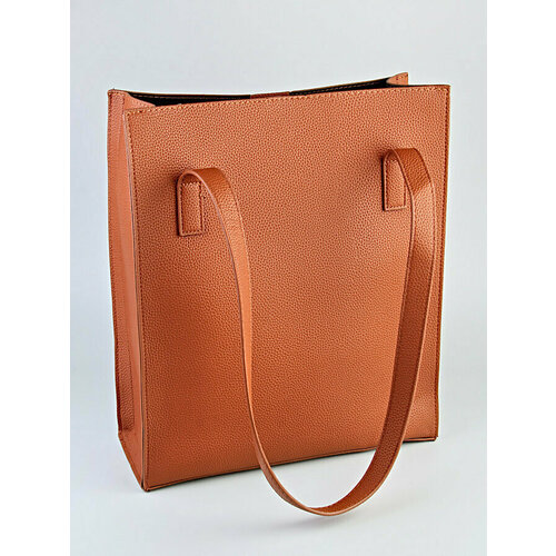 фото Сумка шоппер , фактура зернистая, оранжевый babak