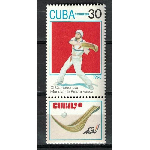 Почтовые марки Куба 1990г. 11-й чемпионат мира по пелоте Спорт, Бейсбол MNH почтовые марки куба 1974г история бейсбола на кубе спорт бейсбол mnh