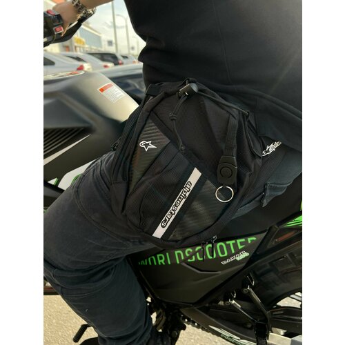 фото Сумка поясная motolike, белый, черный