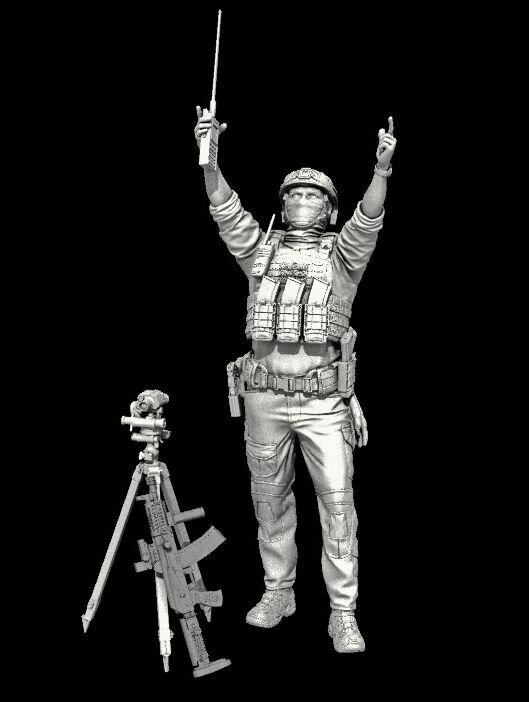Триста! Тридцать! Три! Командир батареи БМ-21 "Град" 1/35. Фигурка для самостоятельной сборки — фото 1