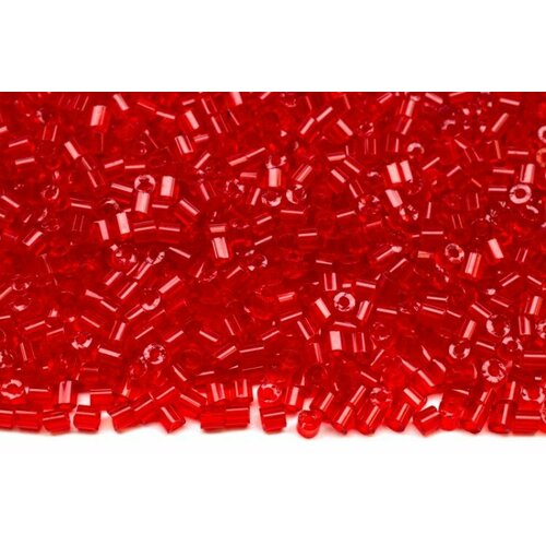 Бисер чешский PRECIOSA рубка 0,5(1,25мм) 90050 красный, прозрачный, 50г