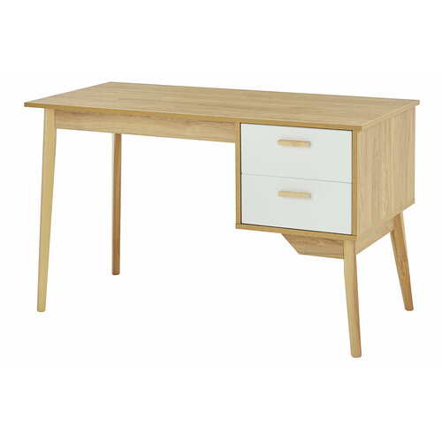Письменный стол с тумбой SCANDICA Хортен, 121,6х75х57,6, дуб натуральный светлый/бланж