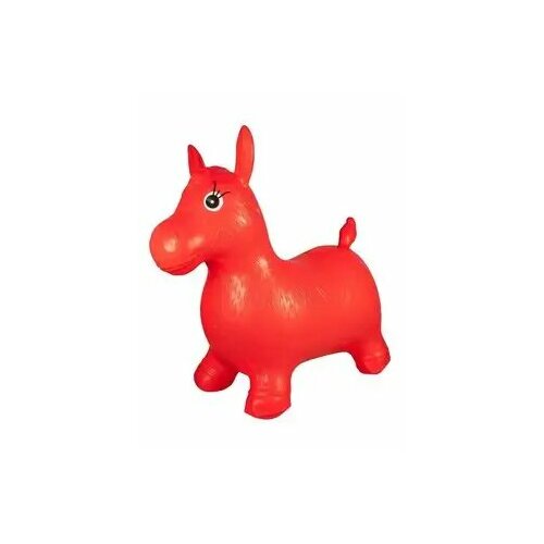 Игрушка-попрыгун Пони красная с насосом в комплекте игрушка попрыгун мяч фитбол собака с ручками в виде антенн диаметр 45 см с насосом в комплекте