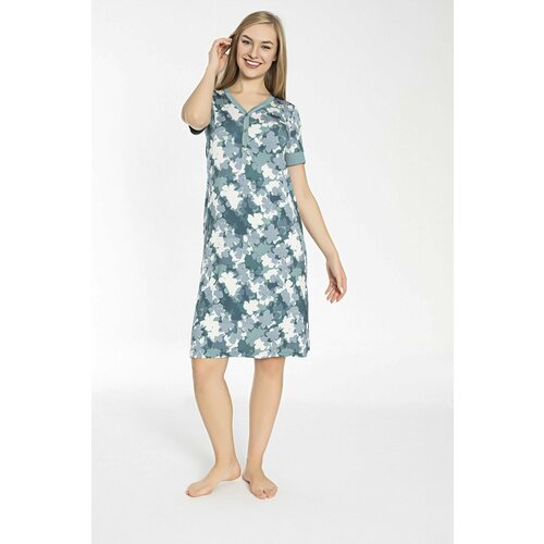 Сорочка CONFEO, размер XL, зеленый, белый