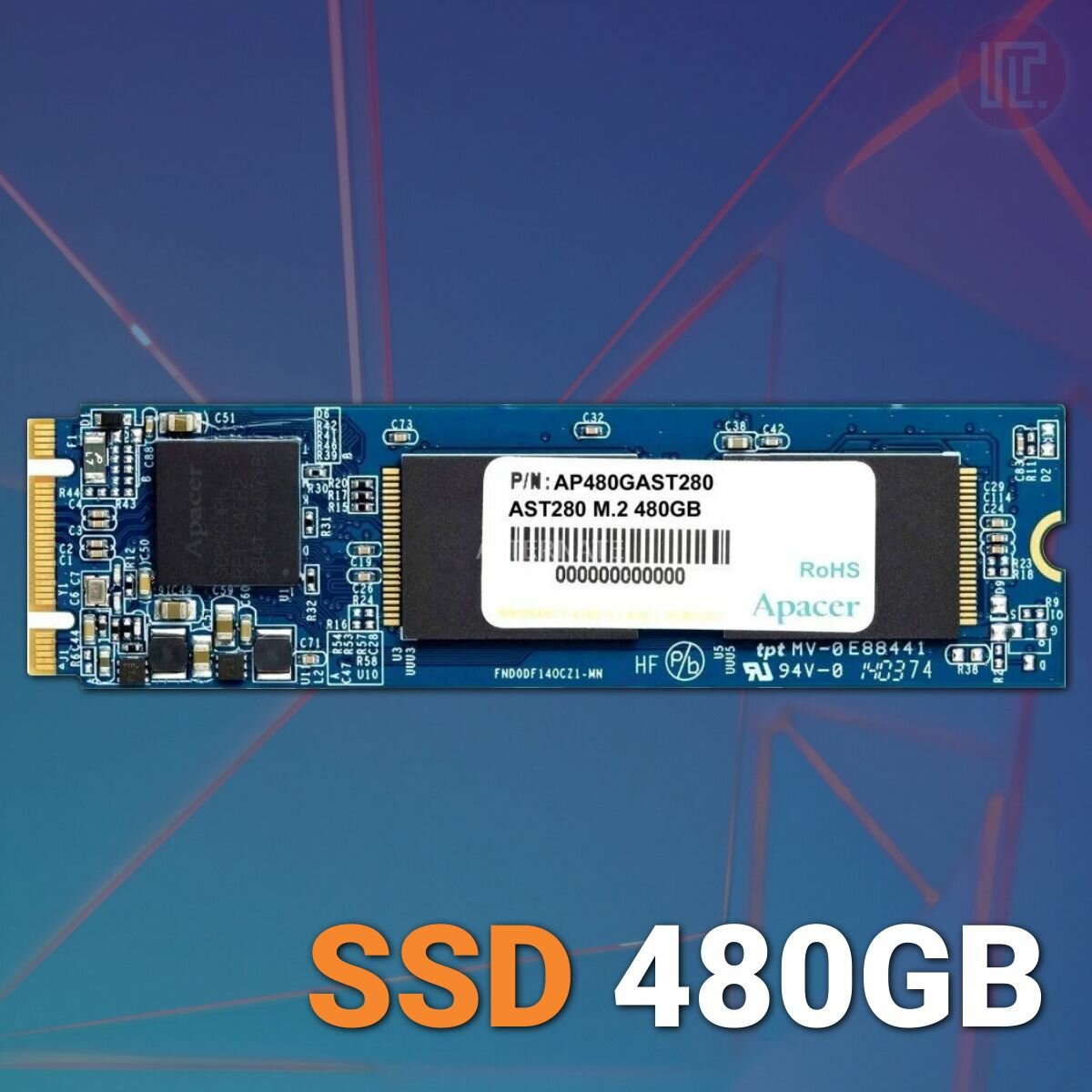 Накопитель SSD M.2 2280 Apacer AST280 480GB TLC SATA 6Gb/s 520/495MB/s IOPS 84K MTBF 1.5M RTL - фото №10