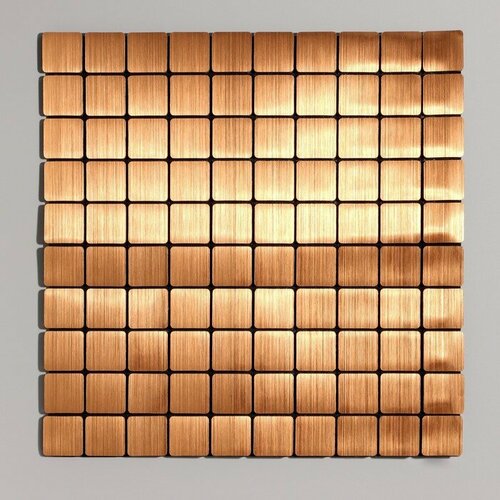 Панель самоклеящаяся 3030см мягкая клетка медь 378₽