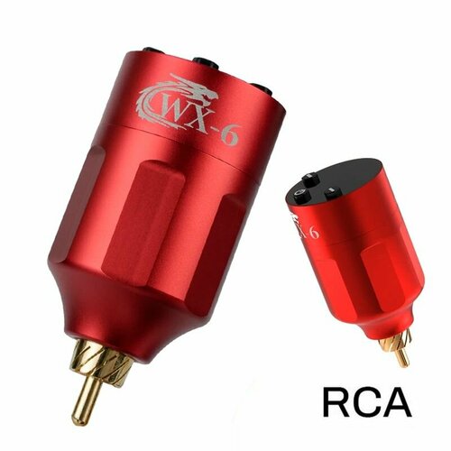           WX-6 Pro Tattoo Battery Pack RCA Red