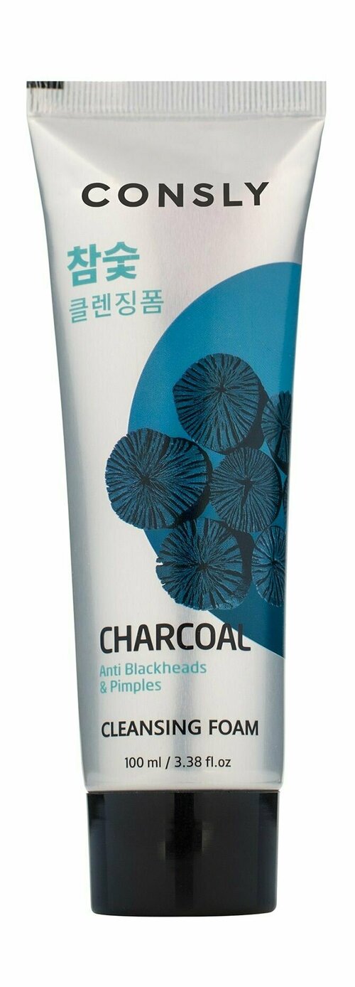 Кремовая пенка для умывания c древесным углем против черных точек / Consly Charcoal Anti Blackheads Creamy Cleansing Foam