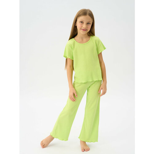 Пижама КотМарКот, размер 122, зеленый