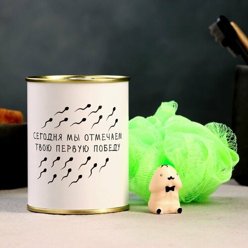 Набор в консервной банке По жизни победитель мыло мочалка 609₽