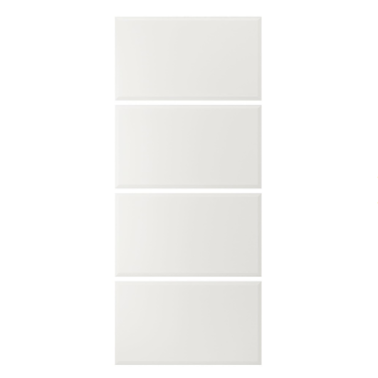 Панели д/рамы раздвижной дверцы шкафа тьёрхом 100x236 см, 4 шт, белый