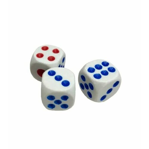 Игральные кости набор 3 шт Кубики игральные длина ребра 14мм 161₽