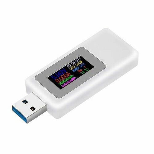USB тестер QC3.0 (4-30В, 5.5А) KEWEISI KWS-MX19 Белый кабельный тестер keweisi kws mx18 usb белый