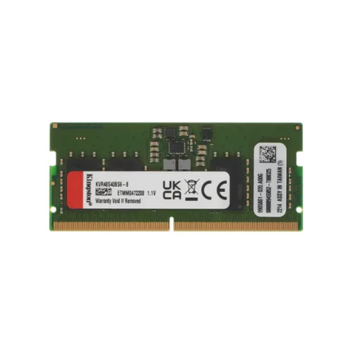 Оперативная память Kingston Память оперативная/ 8GB 4800MT/s DDR5 Non-ECC CL40 SODIMM 1Rx16 kingston dram 16gb 4800mt s ddr5 non ecc cl40 dimm kit of 2 1rx16 ean 740617325041