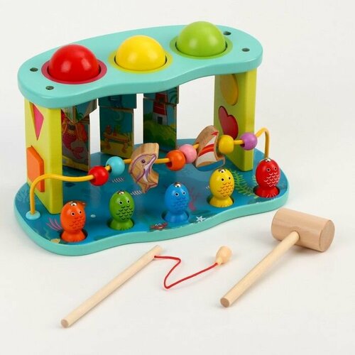 Логический центр 3 в 1 Стучалка Рыбалка Серпантинка Море 16 26 135 см 3529₽